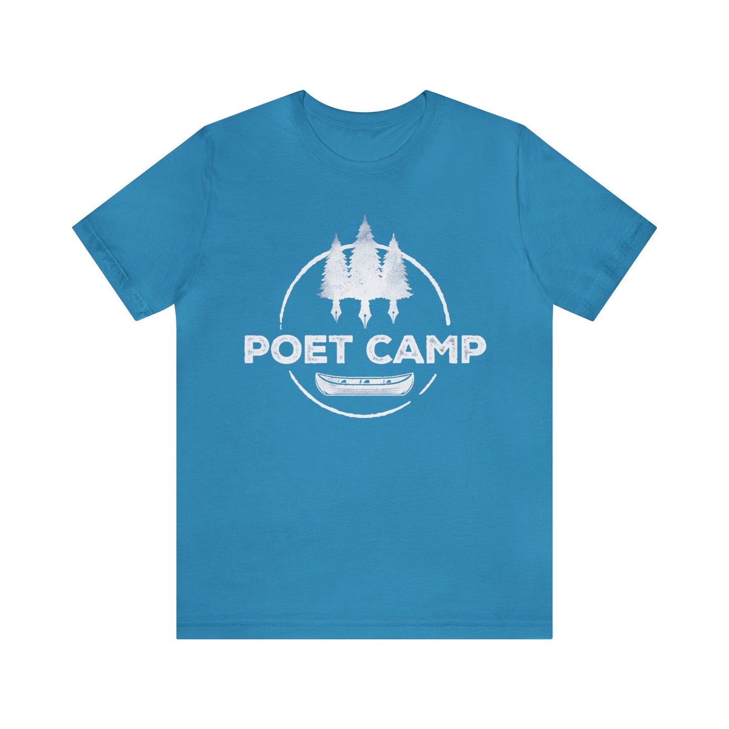 White Logo Poet Camp Short Sleeve Tee