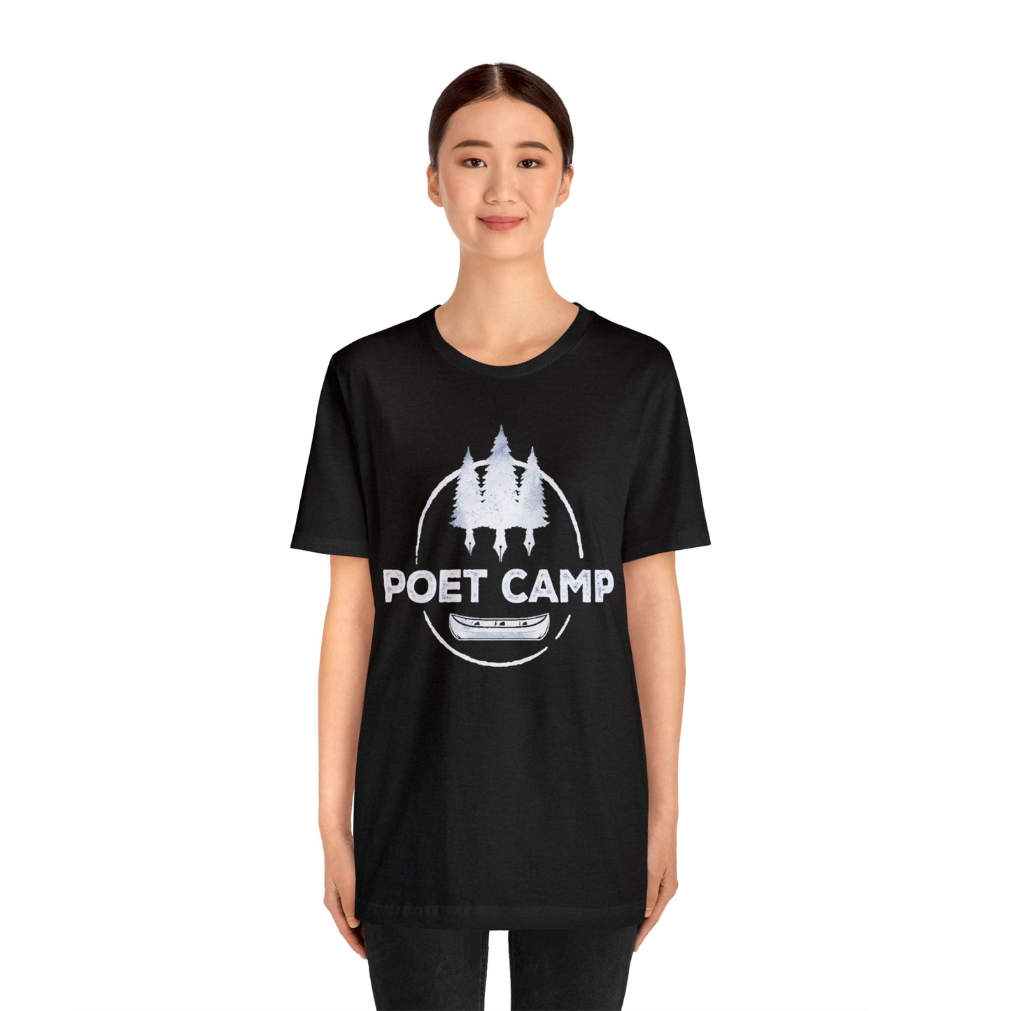 White Logo Poet Camp Short Sleeve Tee