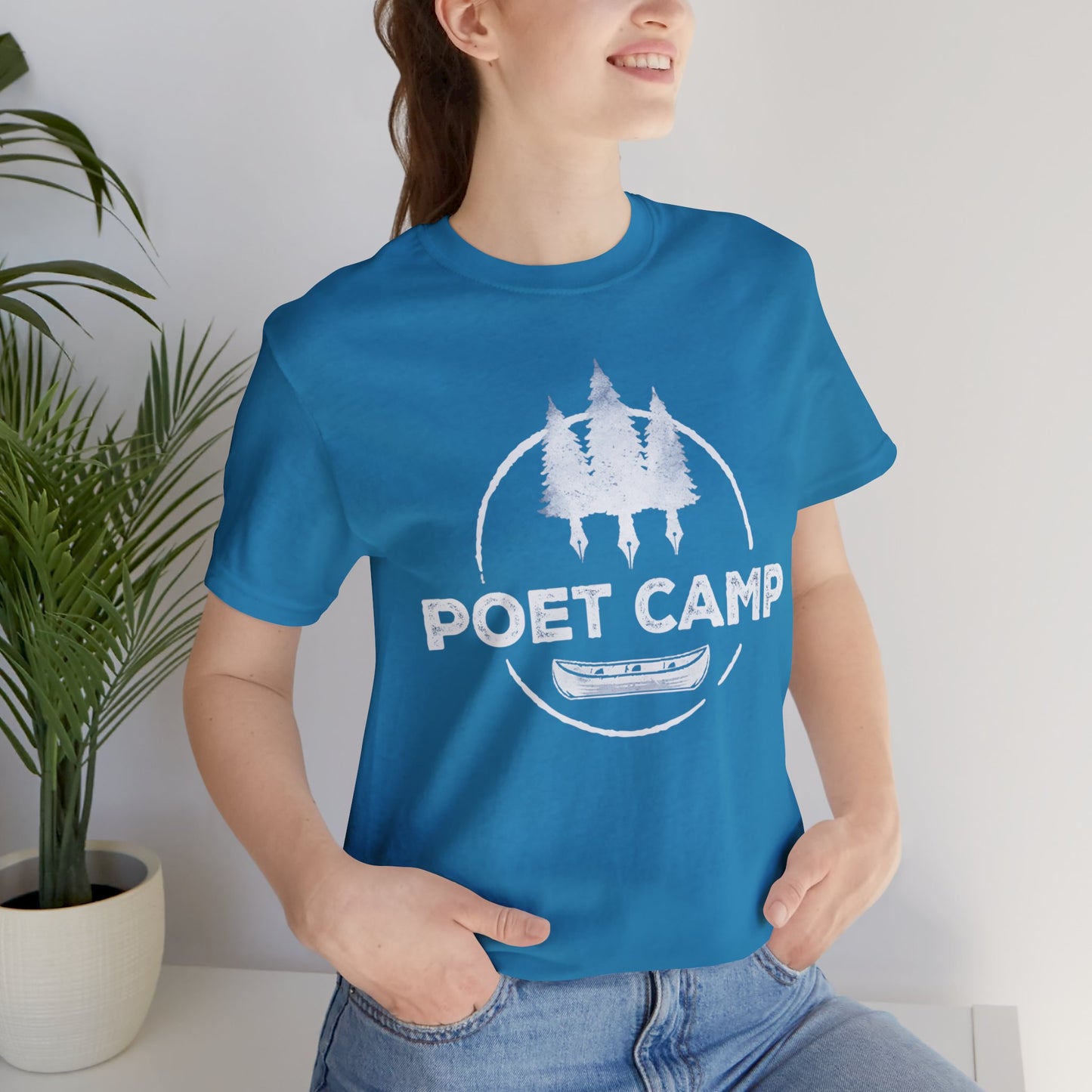 White Logo Poet Camp Short Sleeve Tee