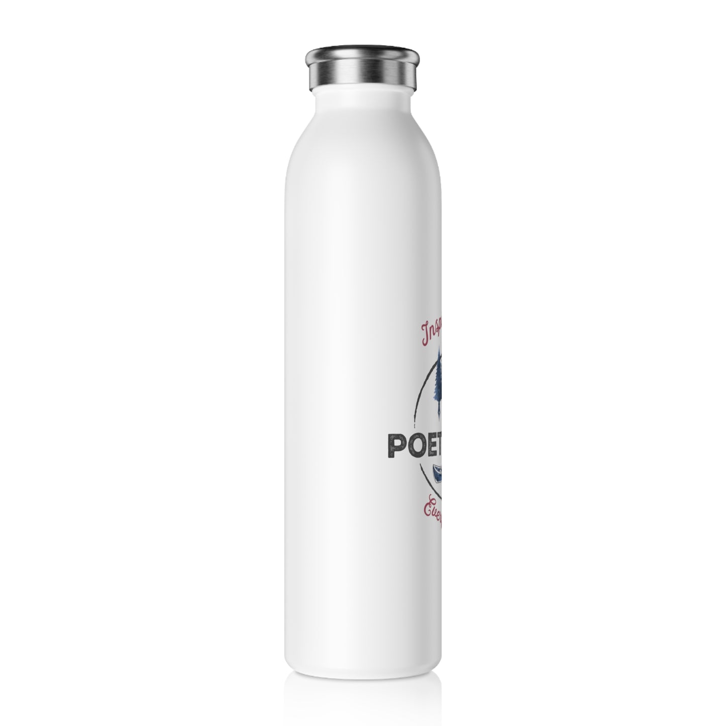 Slim Water Bottle (Red text)