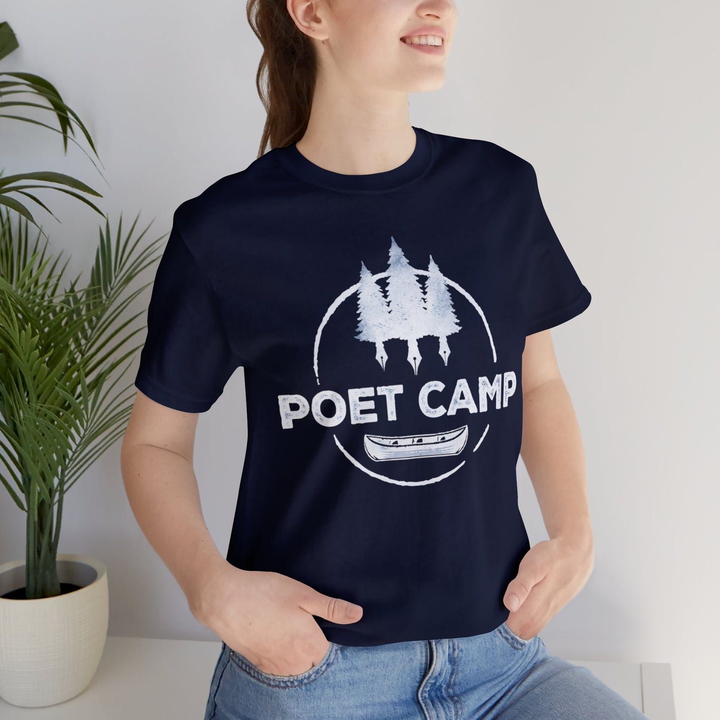 White Logo Poet Camp Short Sleeve Tee