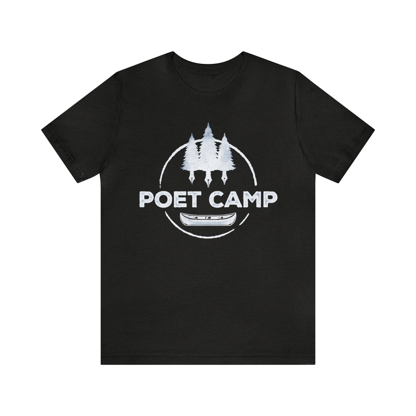 White Logo Poet Camp Short Sleeve Tee