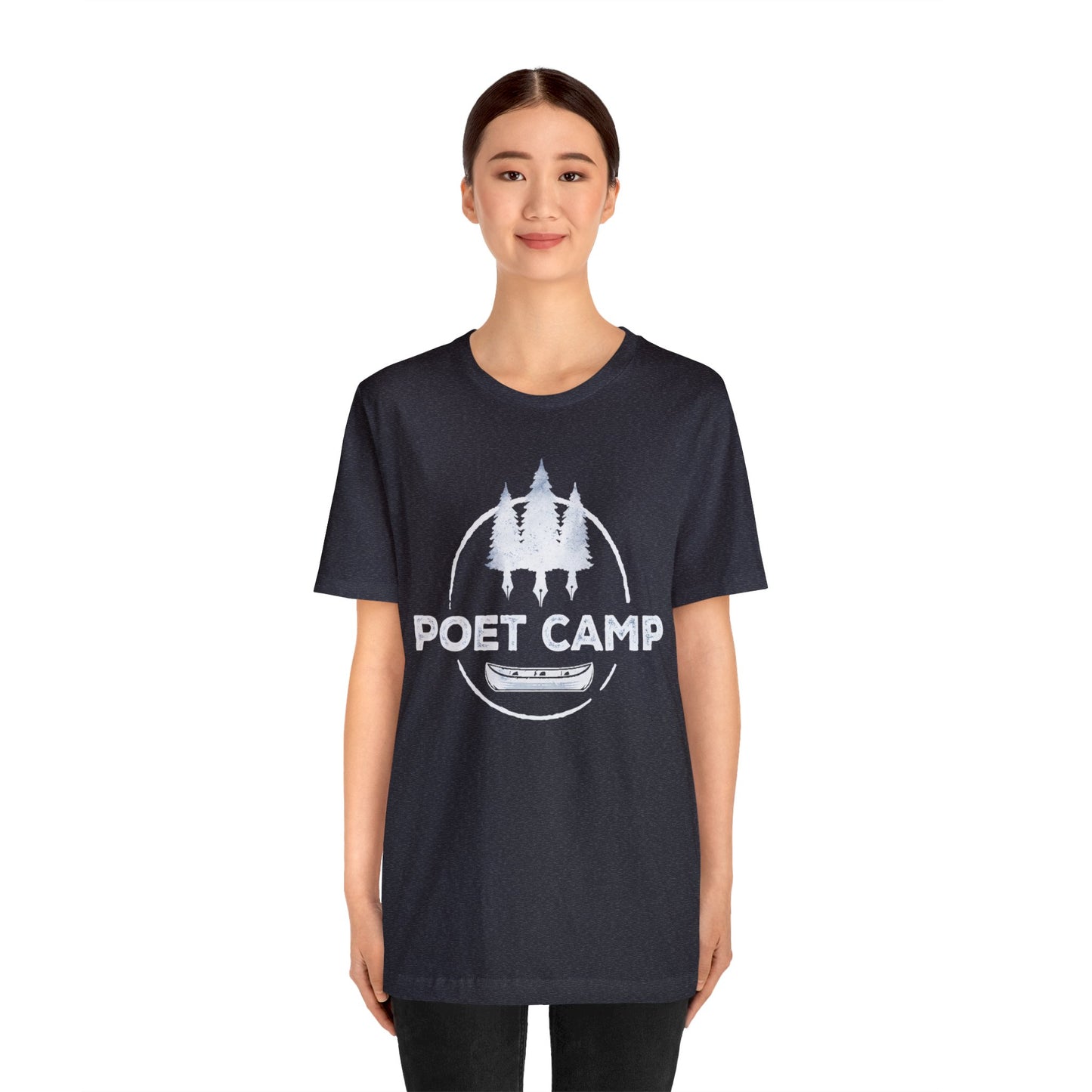 White Logo Poet Camp Short Sleeve Tee