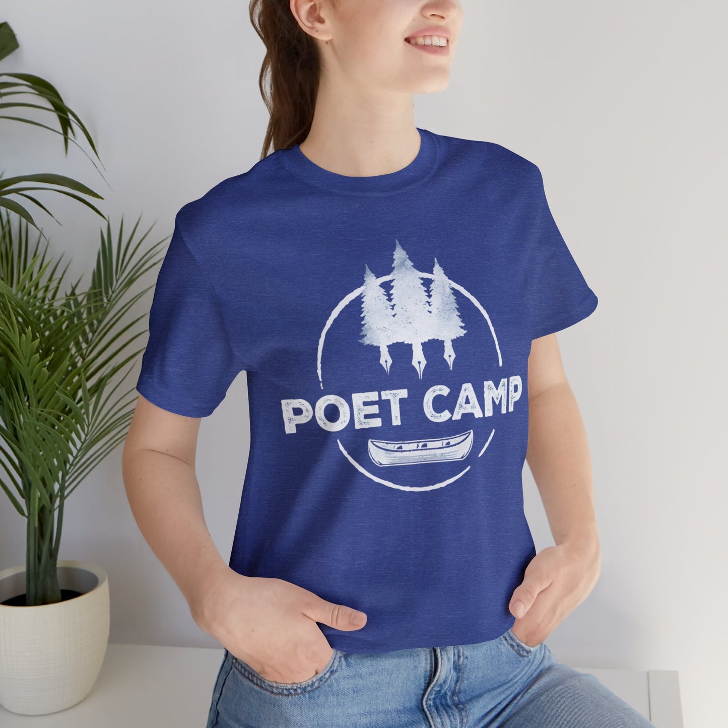 White Logo Poet Camp Short Sleeve Tee