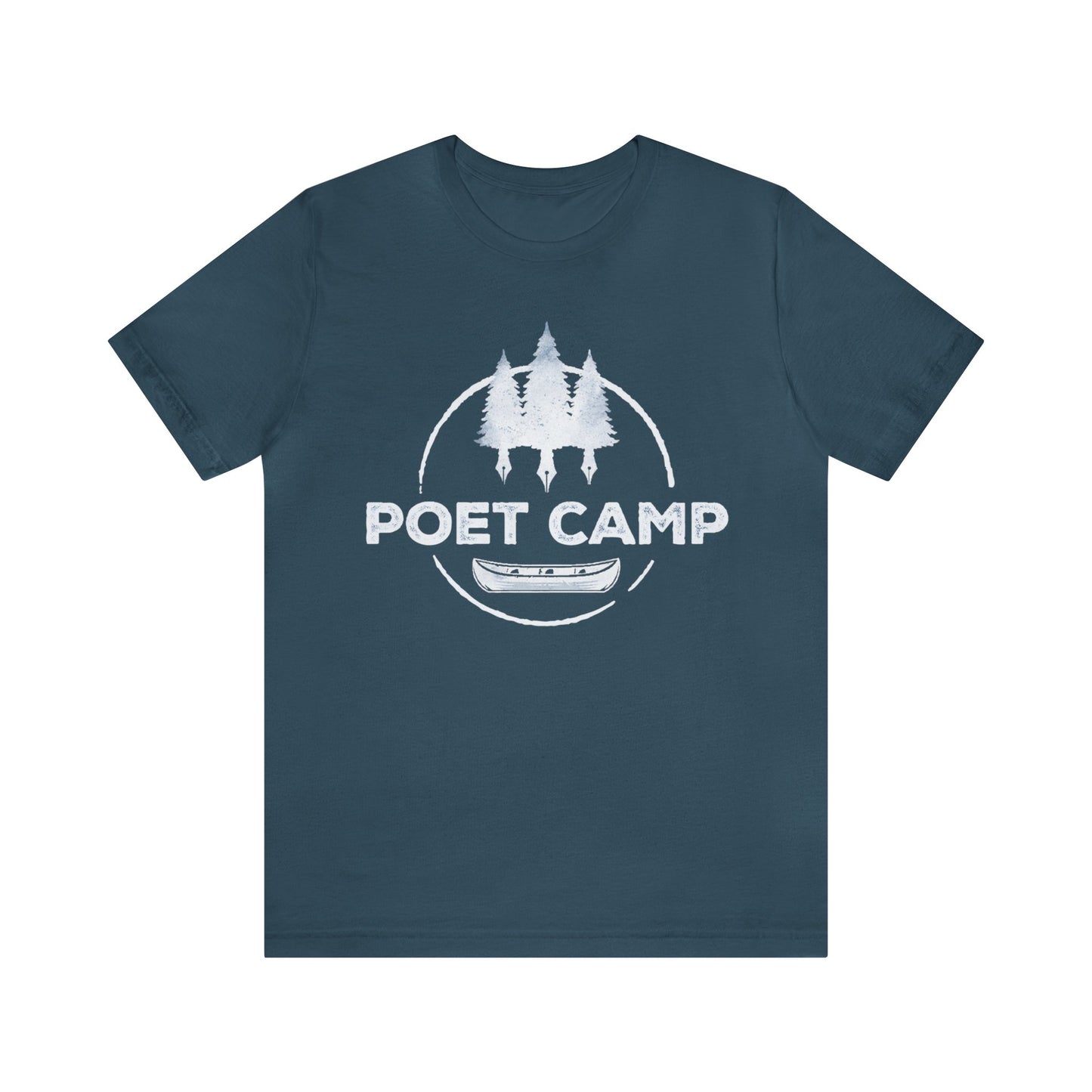 White Logo Poet Camp Short Sleeve Tee