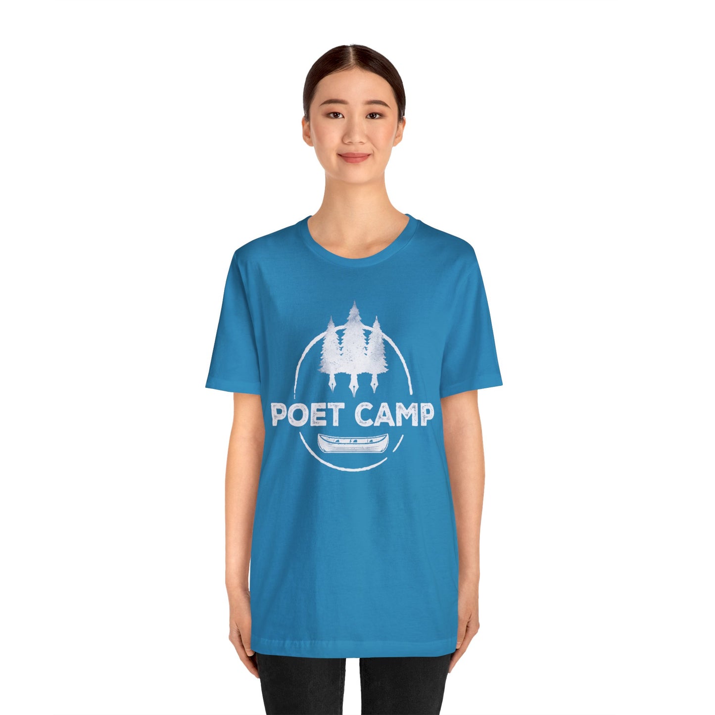 White Logo Poet Camp Short Sleeve Tee