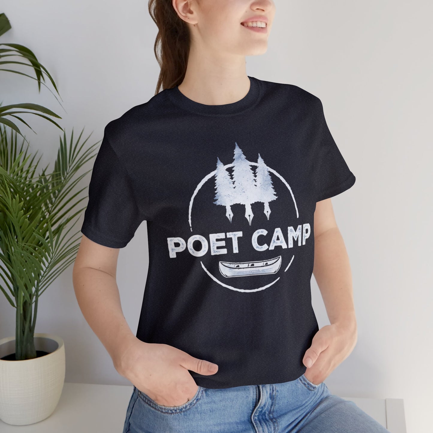 White Logo Poet Camp Short Sleeve Tee
