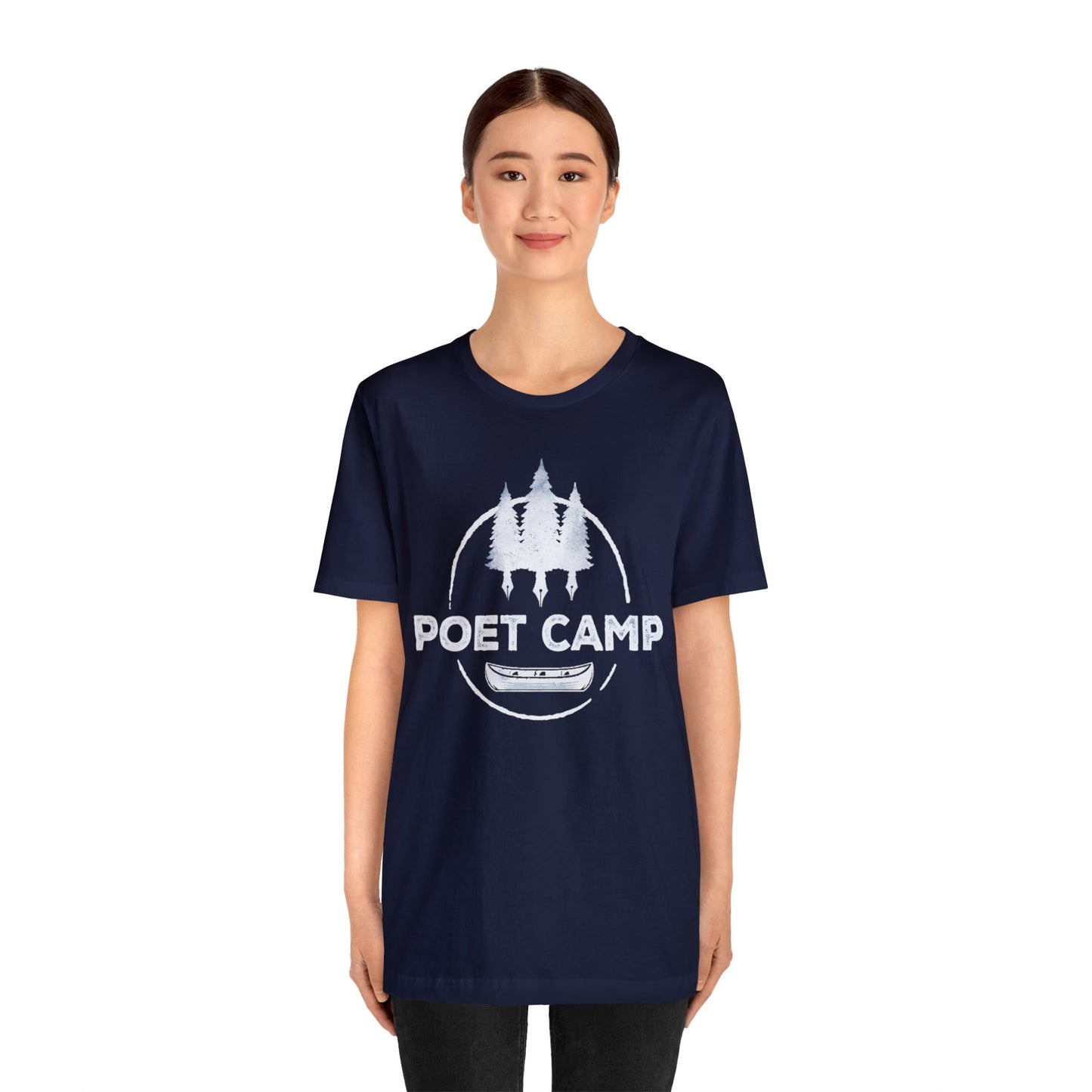 White Logo Poet Camp Short Sleeve Tee