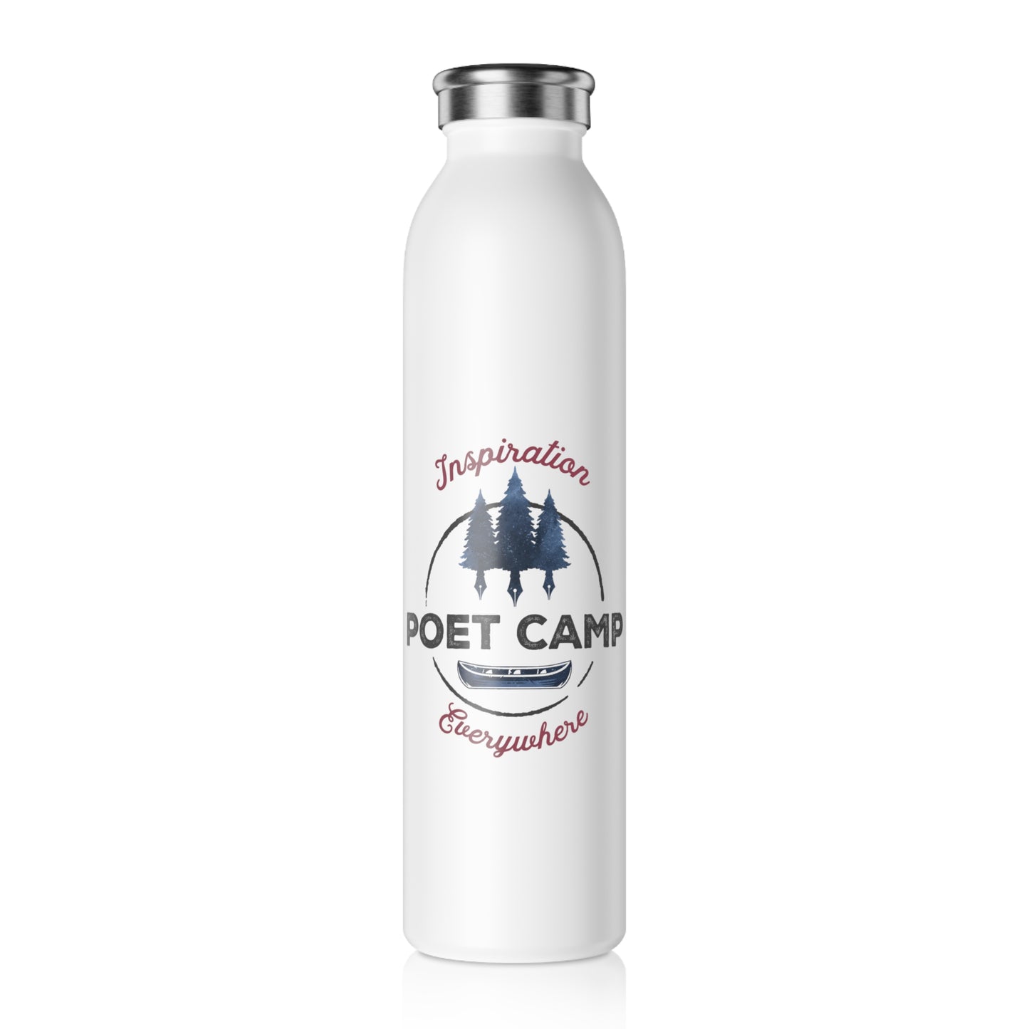 Slim Water Bottle (Red text)