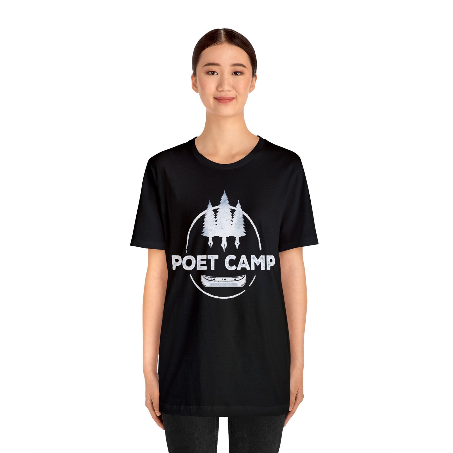 White Logo Poet Camp Short Sleeve Tee