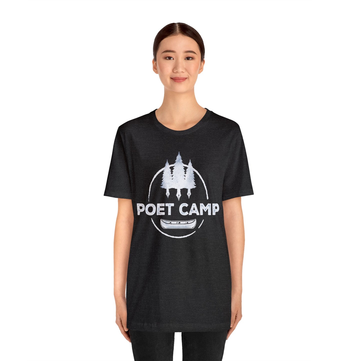 White Logo Poet Camp Short Sleeve Tee