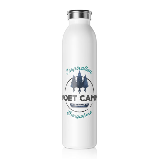 Slim Water Bottle (Teal text)